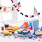 3 Pieces Independence Day Burlap Banner 4th July Felt Ball Garland Patriotic Pom Pom Garland for President Day 4th of July Independence Day Patriotic Decorations